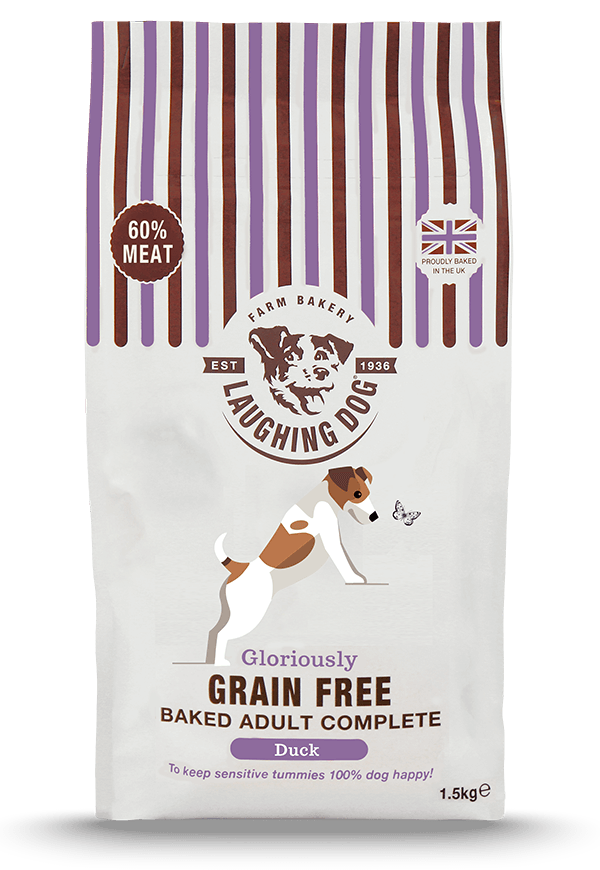 Laughing Dog Adult Complete Grain Free Duck Dog Food - 1.5kg